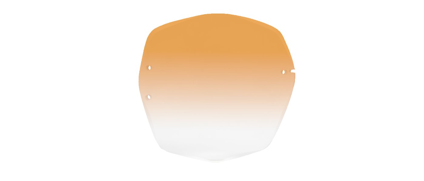 Bougie Faceted lens in Orange
