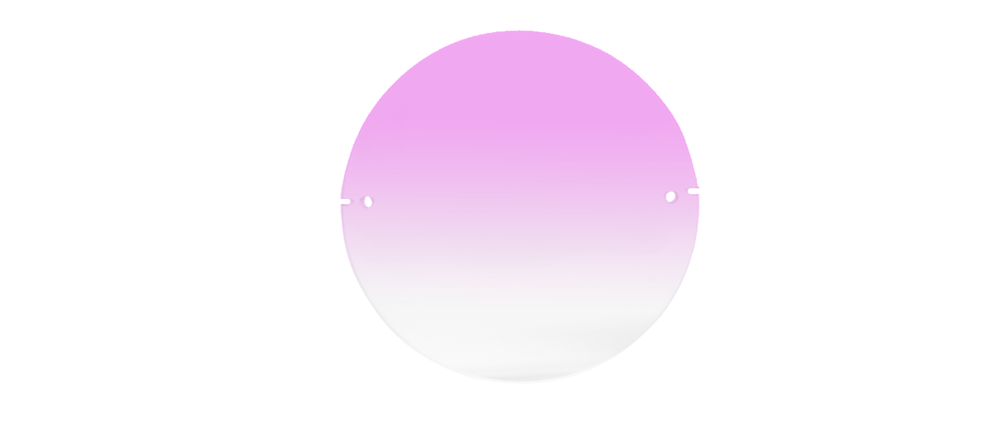 View of Round Lens in color Pink