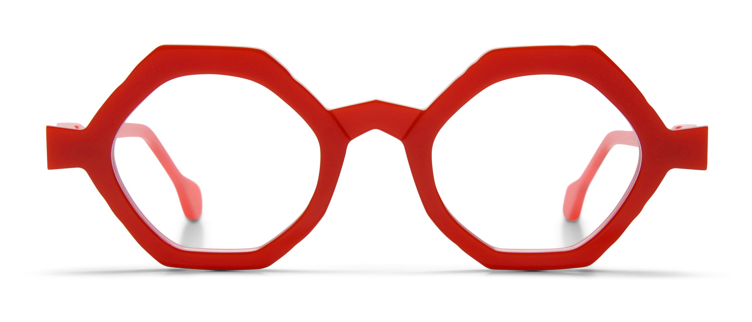 Anne et Valentin ETUDE 2 Octagonal Blue Frame Glasses with lighter blue temples WELL DONE | Anne et Valentin | Handmade in Toulouse France  main image 4