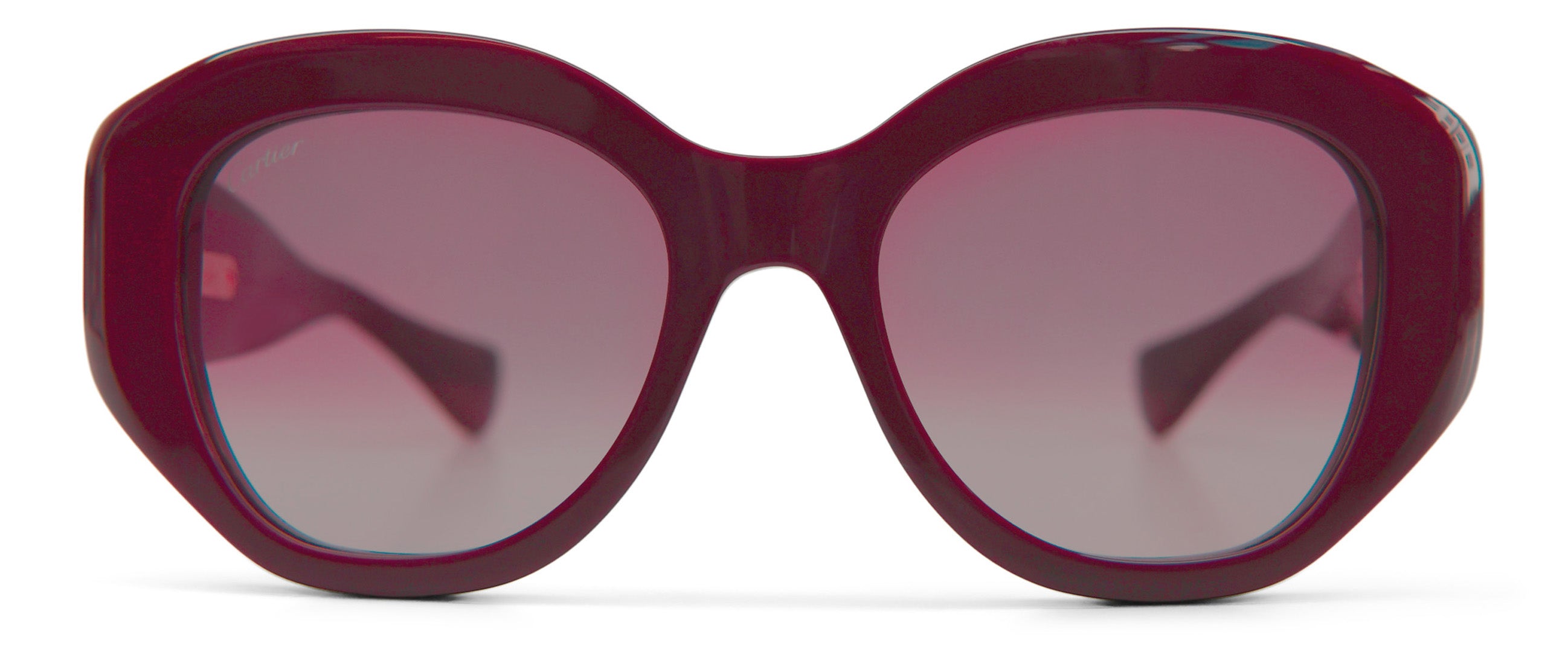 Cartier CT0502S-004 Sunglasses Burgundy Red Acetate Cartier CT0502S Sunglasses – Lux Eyewear main image 4