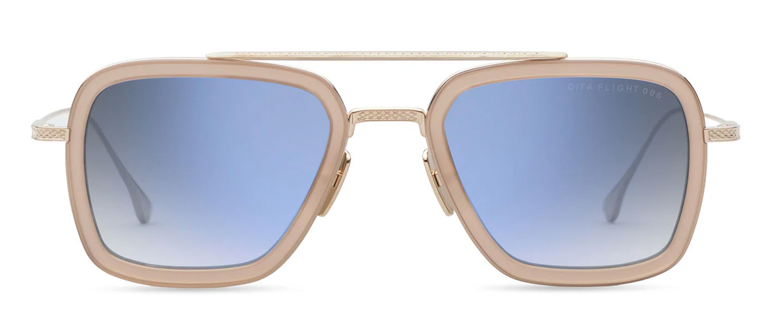 サングラス DITA Dita Eyeweare - FLIGHT.006 - White Gold-Dusty Pink Dita Flight.006 White Gold/Dusty Pink Aviator Sunglasses
