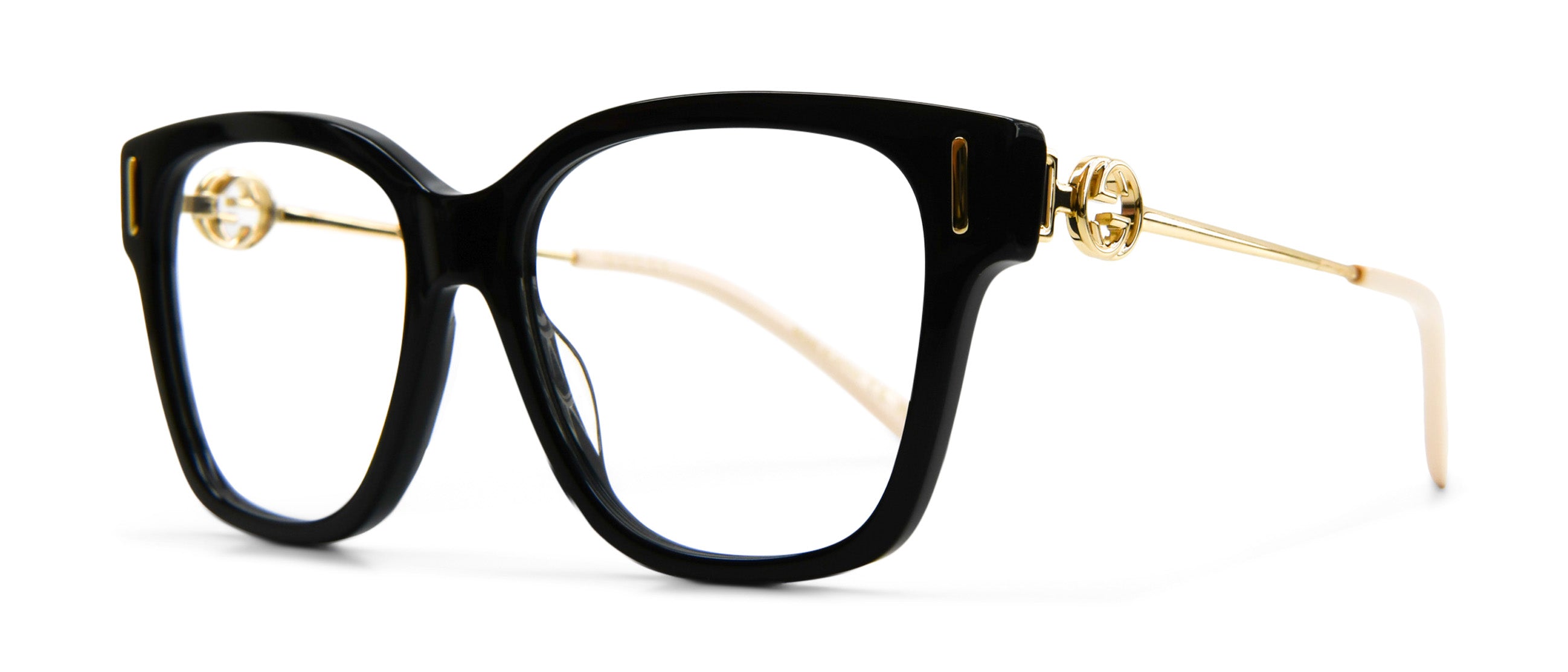 GUCCI ソリッド ブラック 切り替えデザイン 微光沢 おしゃれ GUCCI Polarized Round Frame Acetate Sunglasses with Stars in