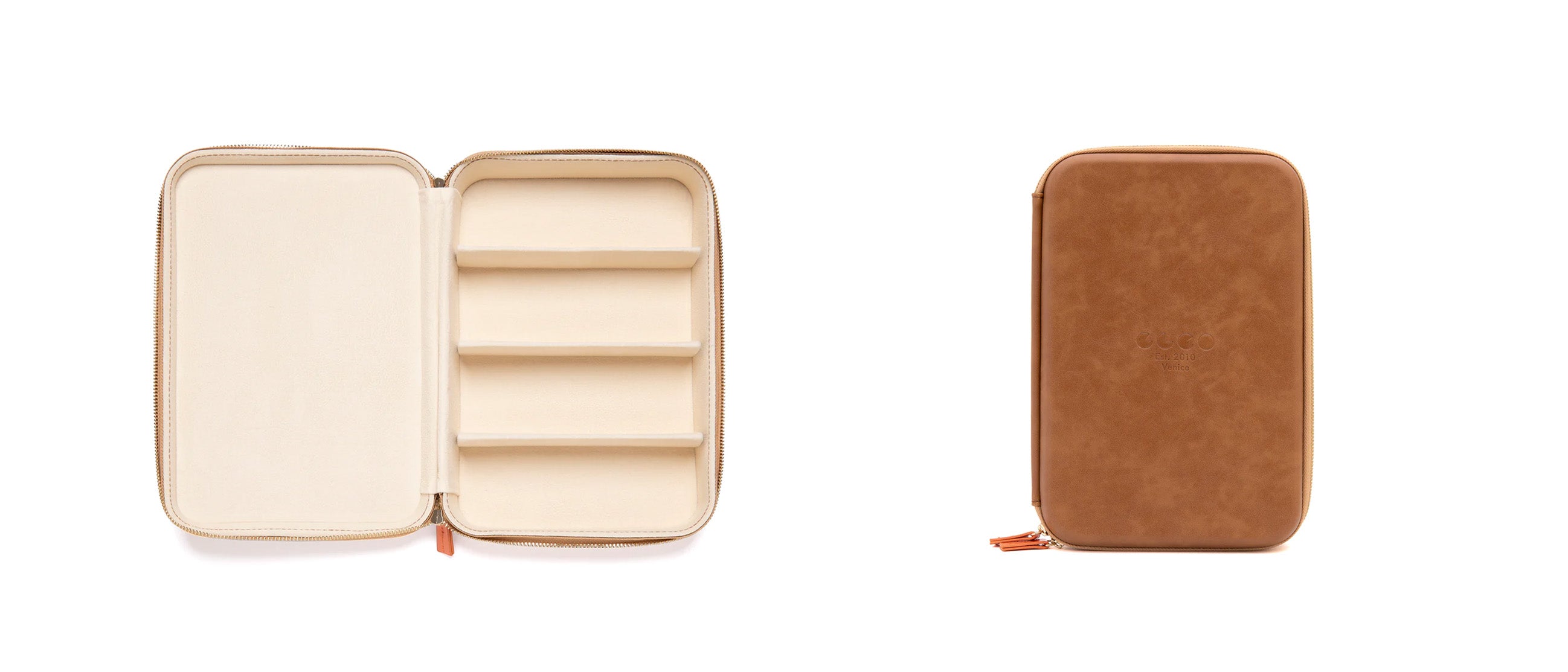 Open view of Garrett Leight collectors case in 