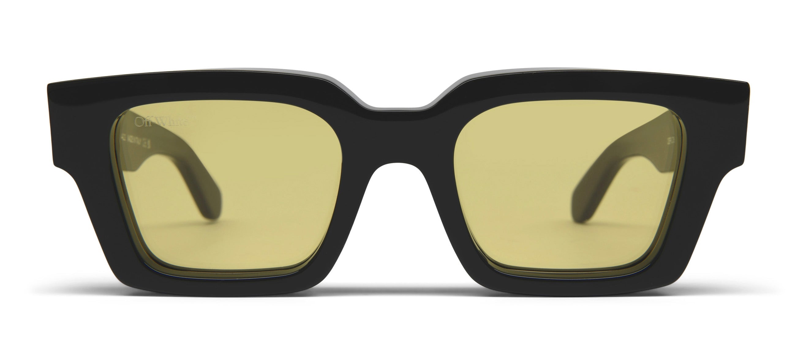 Off-White Seattle Sun Rectangle Sunglasses in Multicolor - Green, Custom Lenses | Visionist