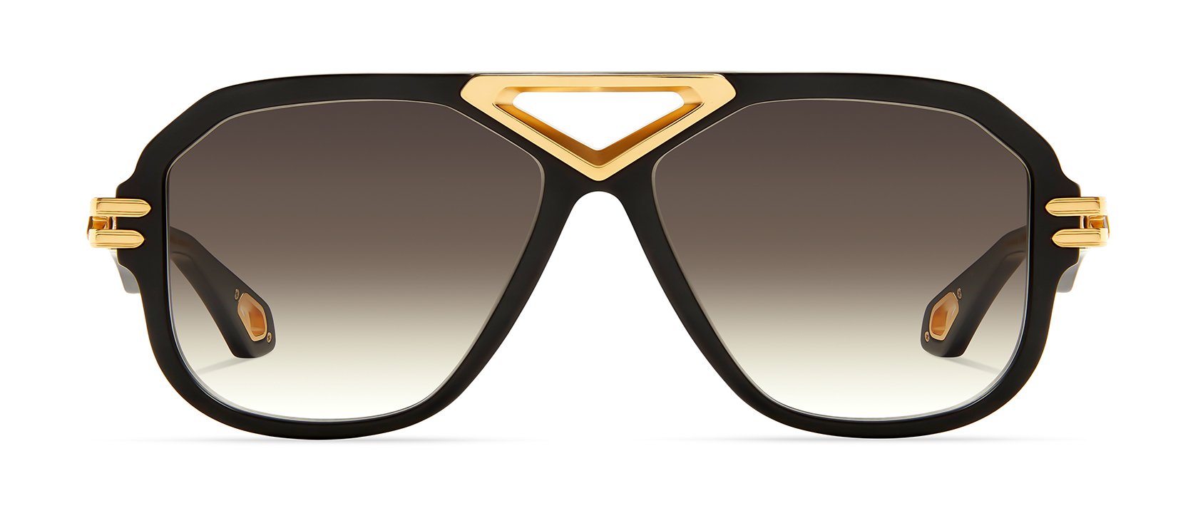 Maybach The Jack II Sun Aviator Sunglasses in Gold/Black, Custom Lenses | Visionist