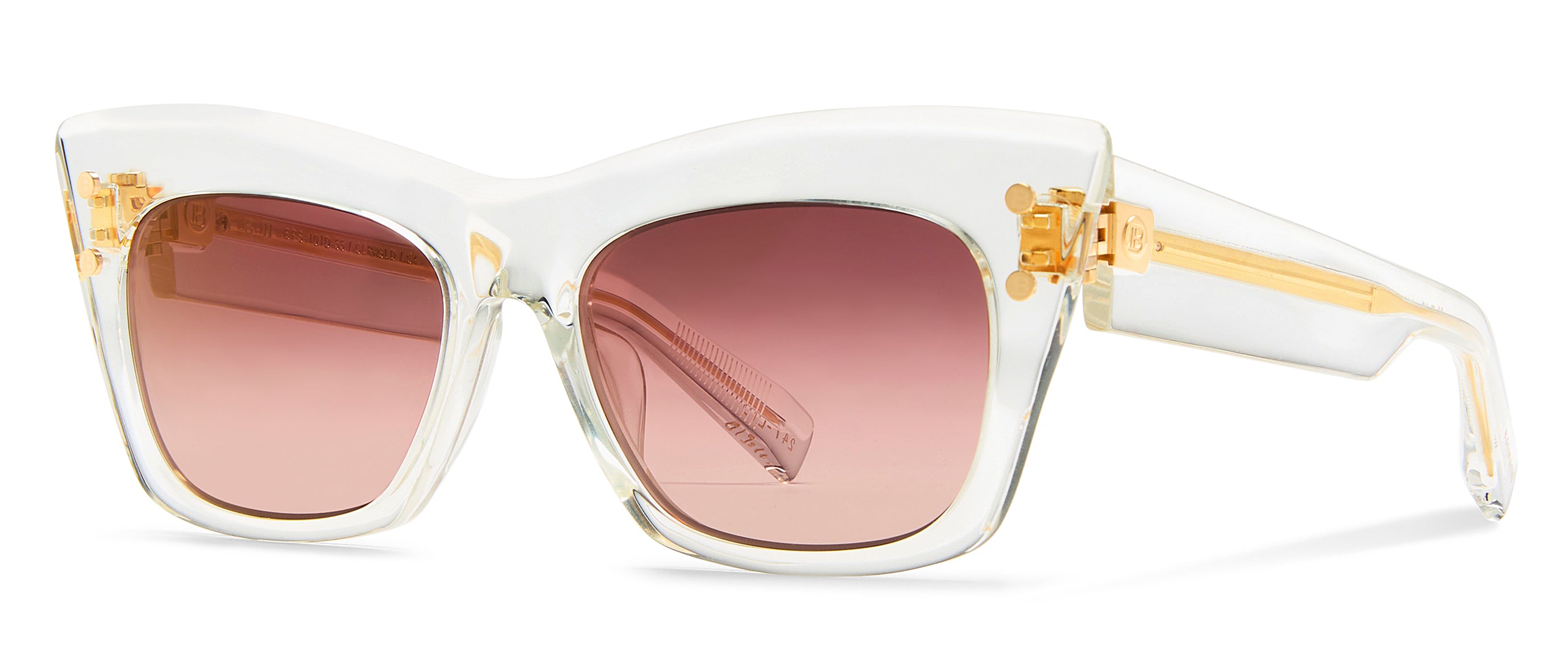 Balmain Ivory Sunglasses with Rose-Tinted Lenses Balmain® Eyewear - Premier Sunglasses | Specs Collective main image 4