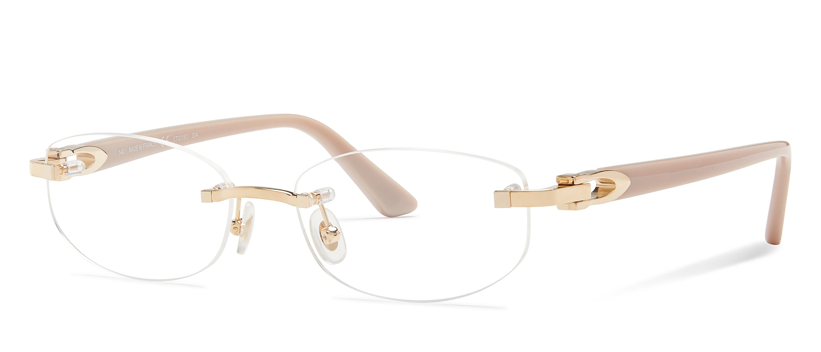 メガネ Cartier Cartier - CT0318O - 001 gold black transparen Cartier - C Décor - CT0318O (001) – Good See Co.