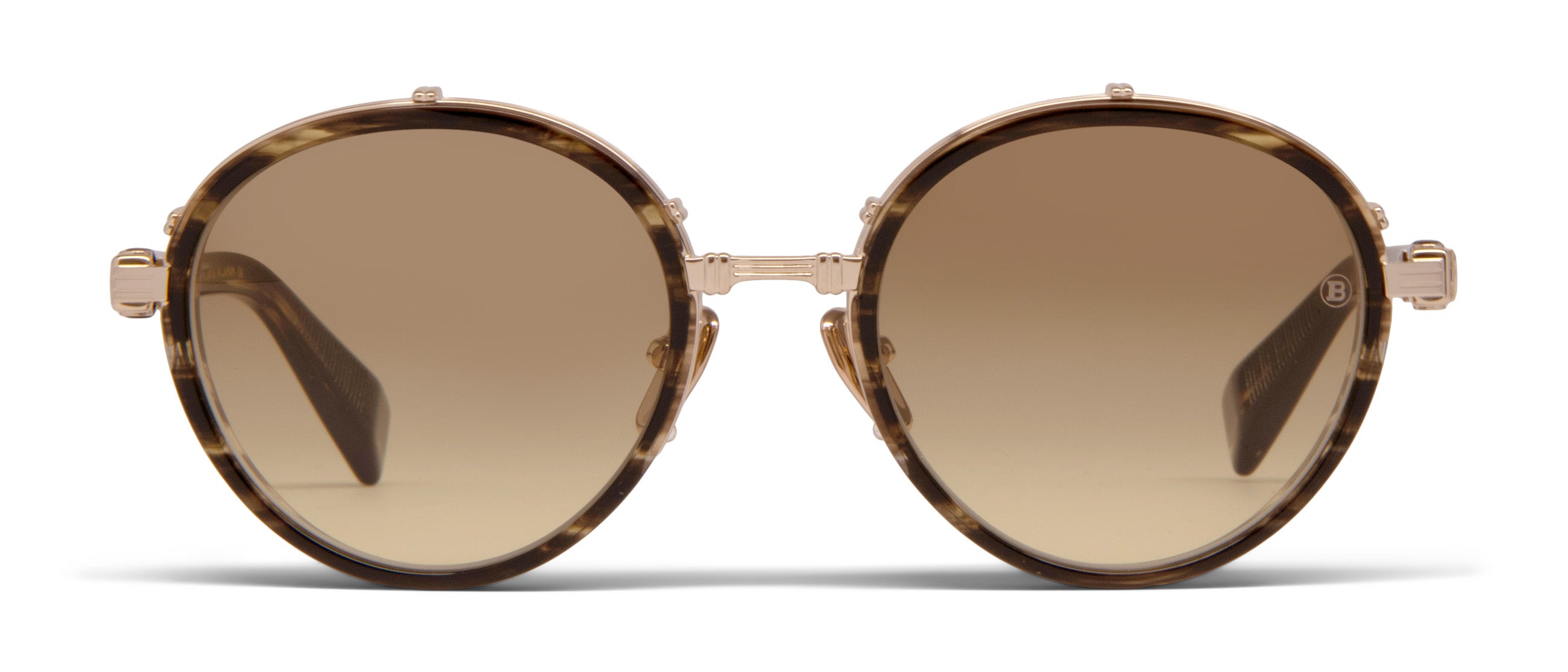 Balmain Croissy Round Titanium & Acetate Sunglasses in Black Unisex NWT 835$ Balmain® Eyewear - B-Eye Sunglasses | Specs Collective main image 4