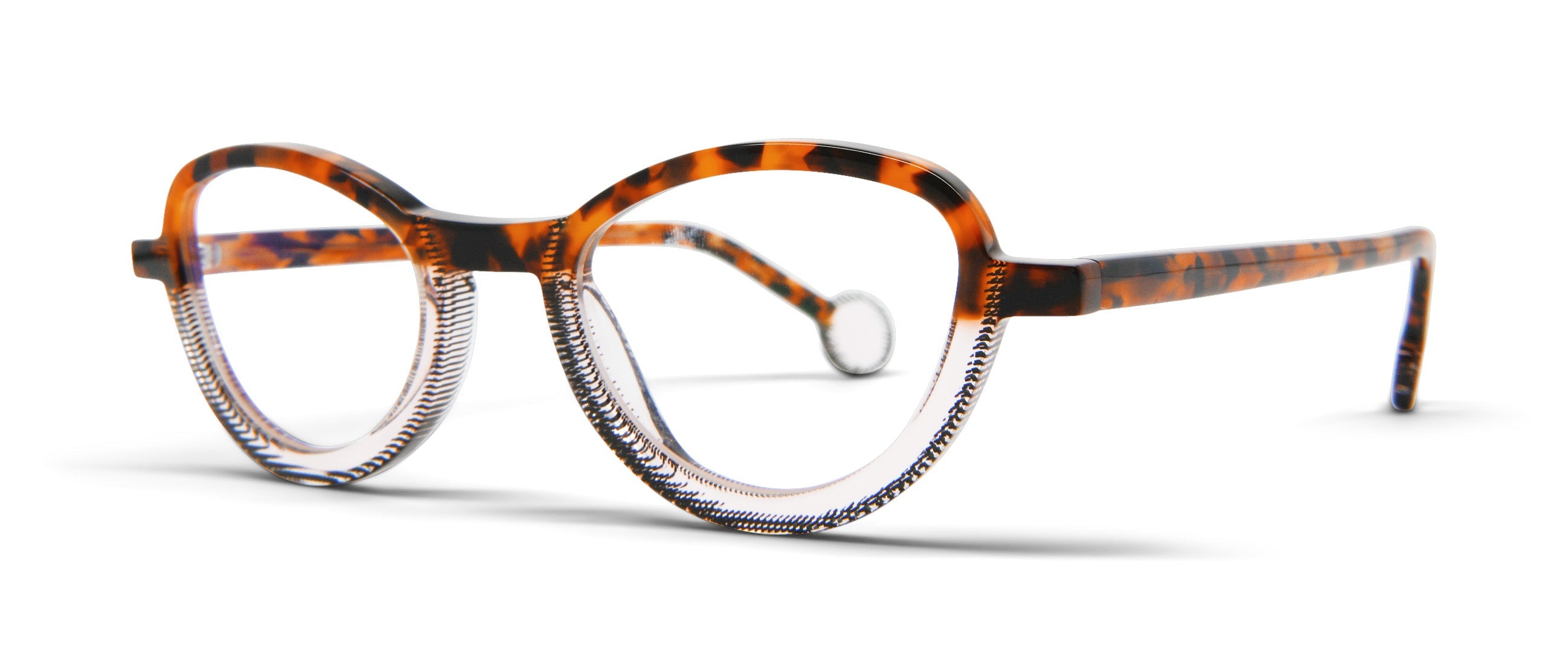 メガネ THEO Theo - Swing 14 - arancione THEO James 16 14 45mm Orange Panto Eyeglasses Frames Belgium
