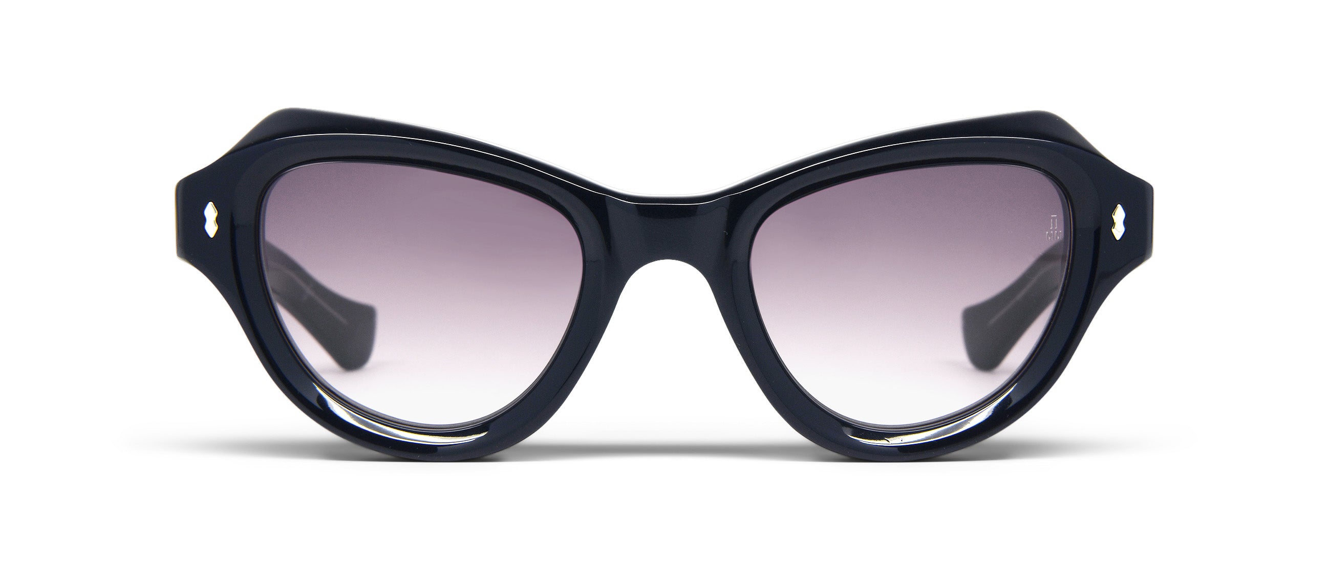 Jacques Marie Mage Viola Navy Frame Sky Wine Gradient Lens Cat Eye Sunglasses JACQUES MARIE MAGE Unisex Dark Purple/Purple Sunglasses  main image 2
